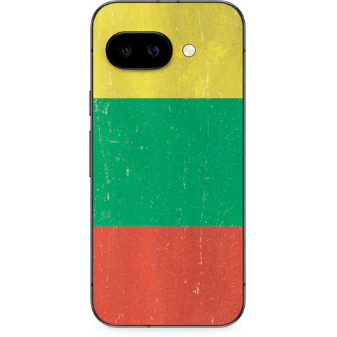 Lithuania Flag Distressed Google Pixel 9a Skin